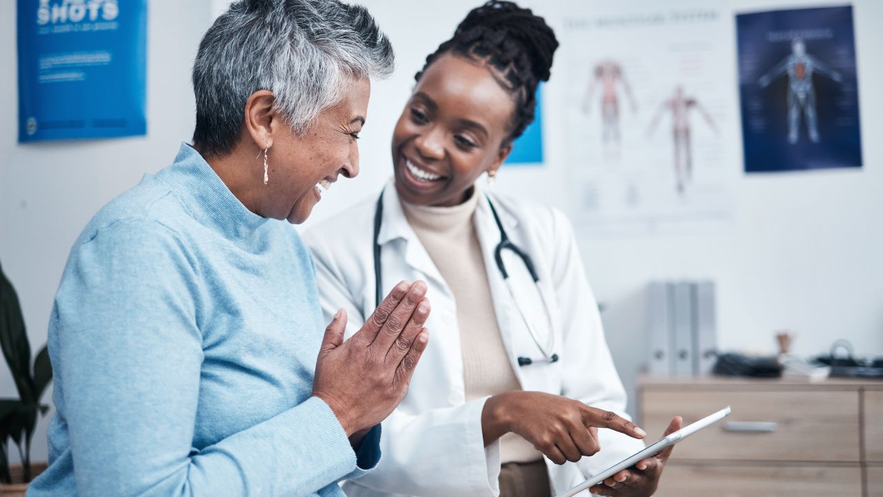 woman having doctor appointment.